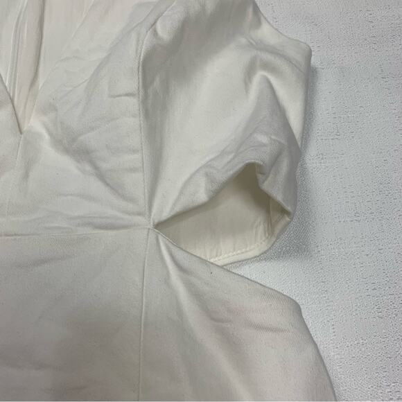 TCEC women's small white dress cutout tiered mini bridal shower fun summer beach - Picture 11 of 11